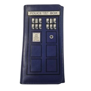 Hot Topic Doctor Who Blue Tardis Wallet Trifold Public Call Box